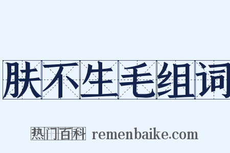 肤不生毛组词是什么意思的图片
